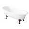 Aqua Eden Clawfoot Bathtubs, 56.88 L, 30.5 W, White/Naples Bronze, Cast Iron VCT7D5731B6 - alternate 1